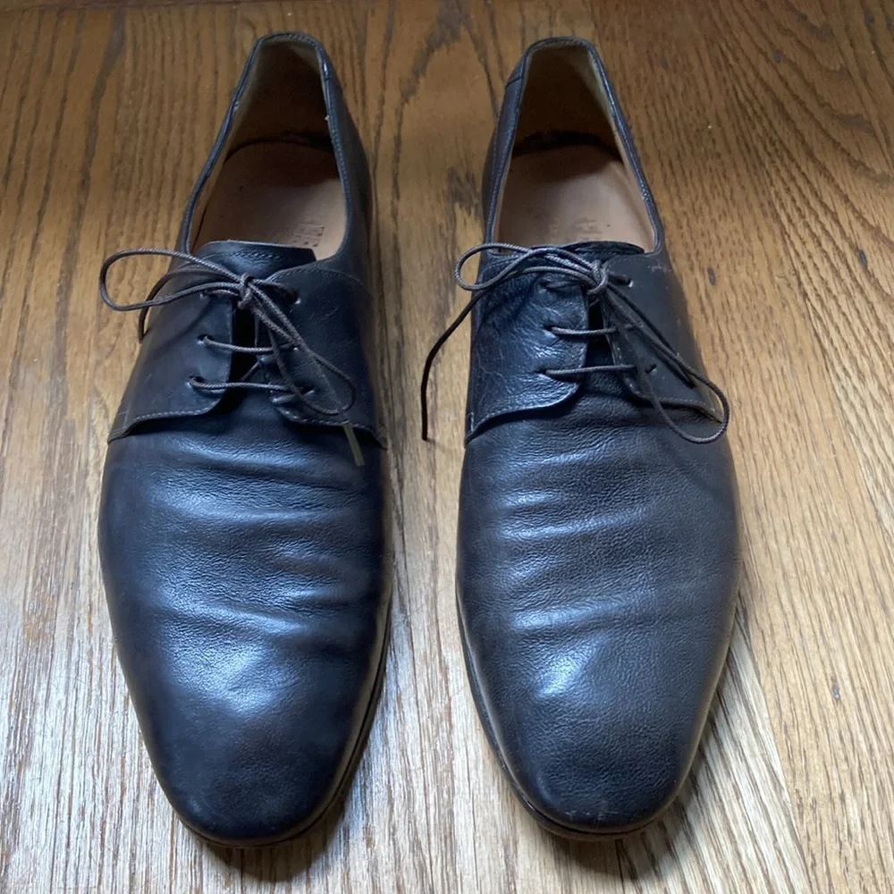 Vintage Salvatore Ferragamo Dark Brown Leather Dress Shoes